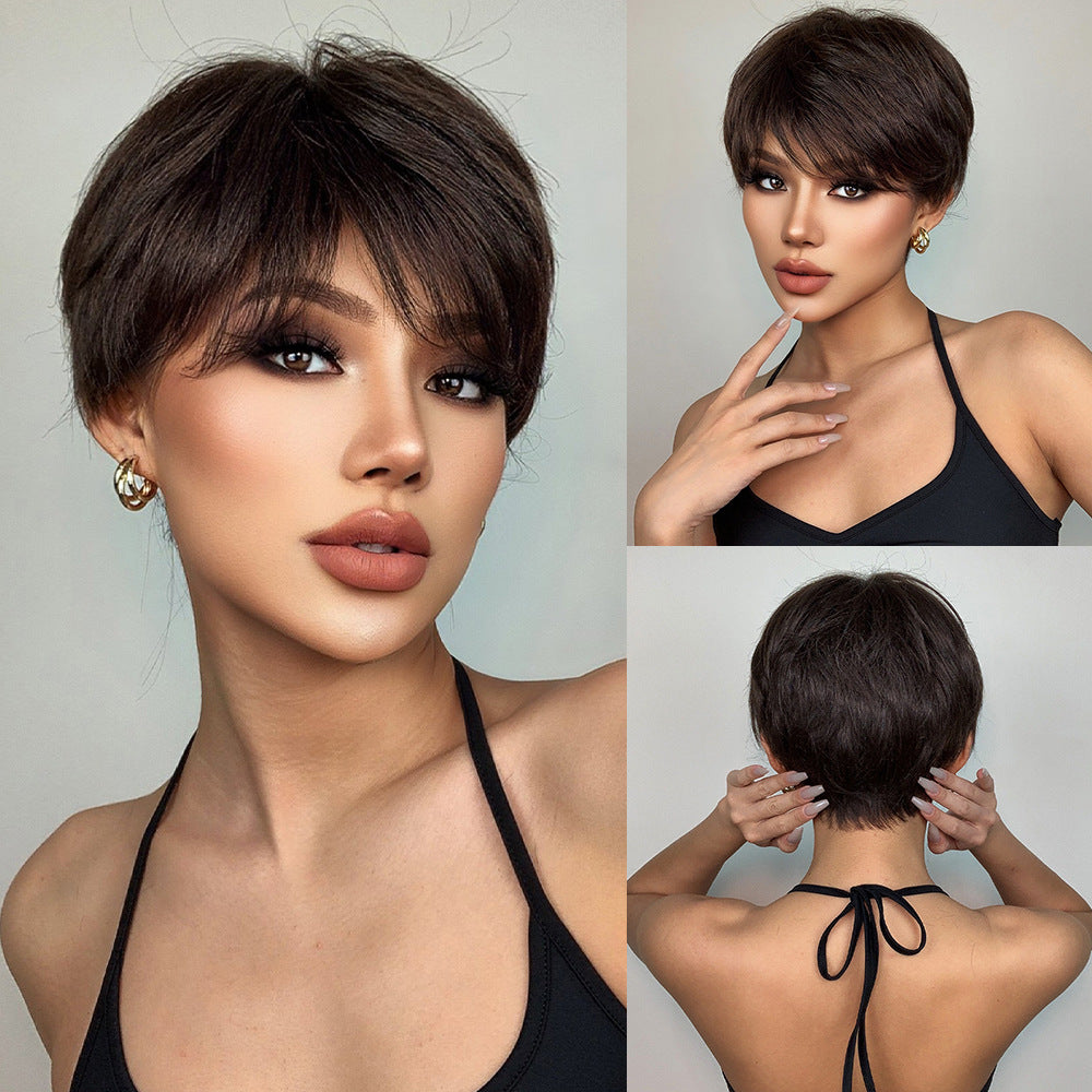 Pretty Fashion Summer Natural Female Style Wig Short Straight Hair
