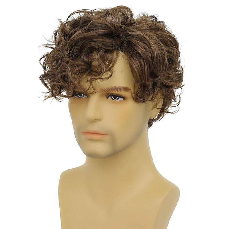 Men's Short Curly Fluffy Natural Mechanism Chemical Other Wig