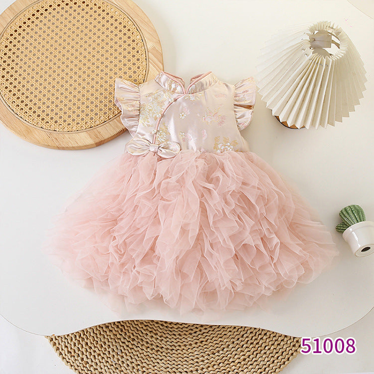 Children's Western Style Sleeveless Vest Sweet Princess Children's Dress