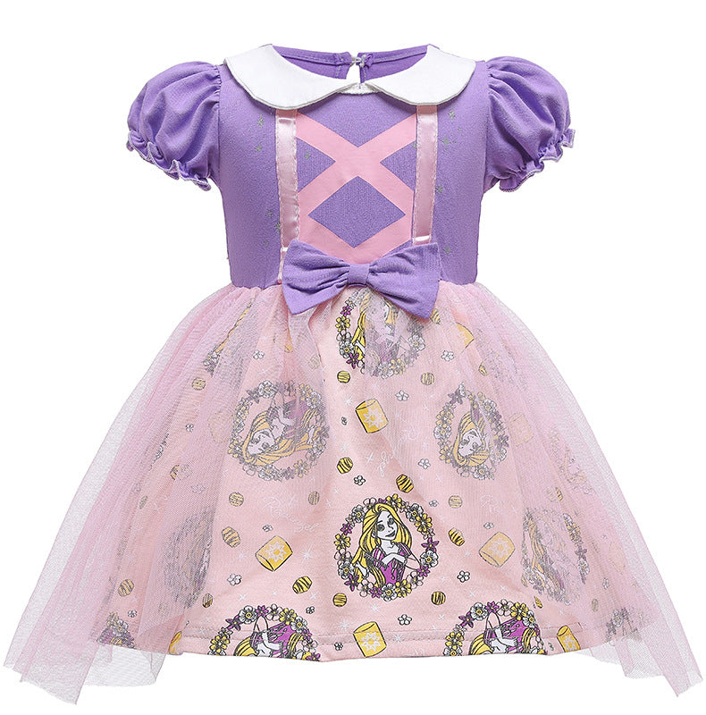 Sleeveless One-piece Western Style Lace Skirt Children's Dress