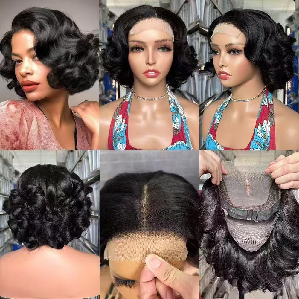 Lace Double Drawn Loose Wave Human Real Hair Wig