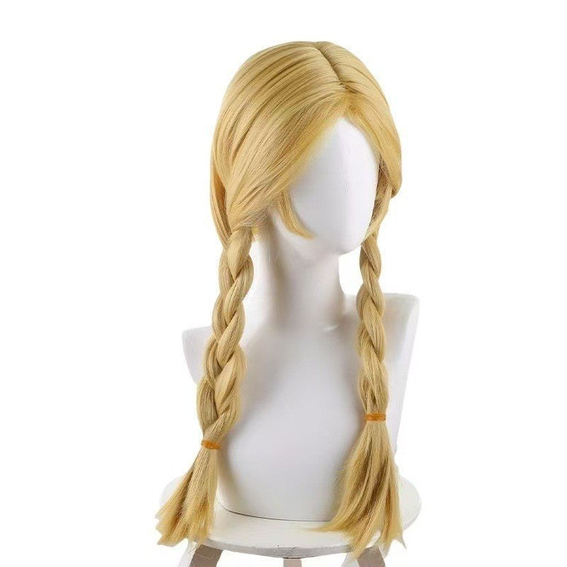 Egg Puff Party Double Ponytail Linkage Simulation Cos Wig