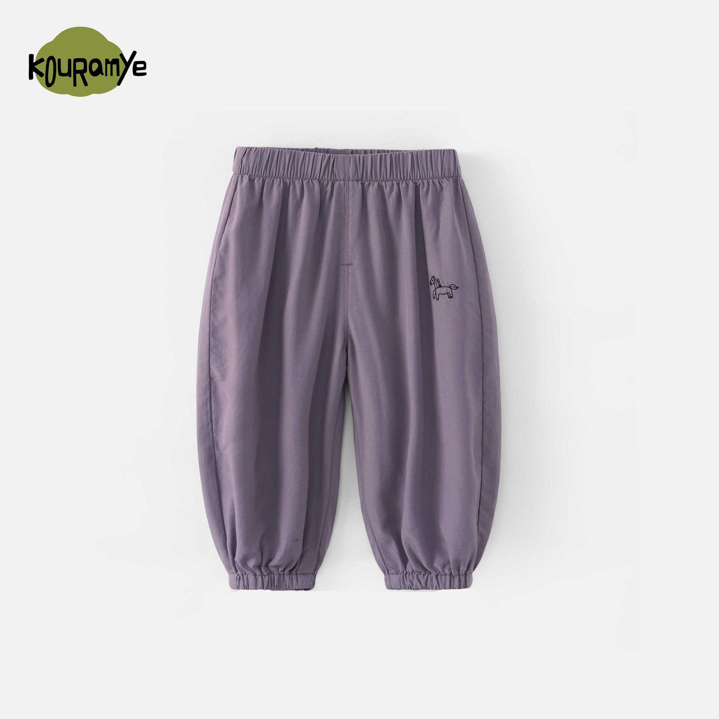 Feeling Ankle Banded Cartoon Pony Thin Embroidery Trousers Breathable Anti Children's Pants