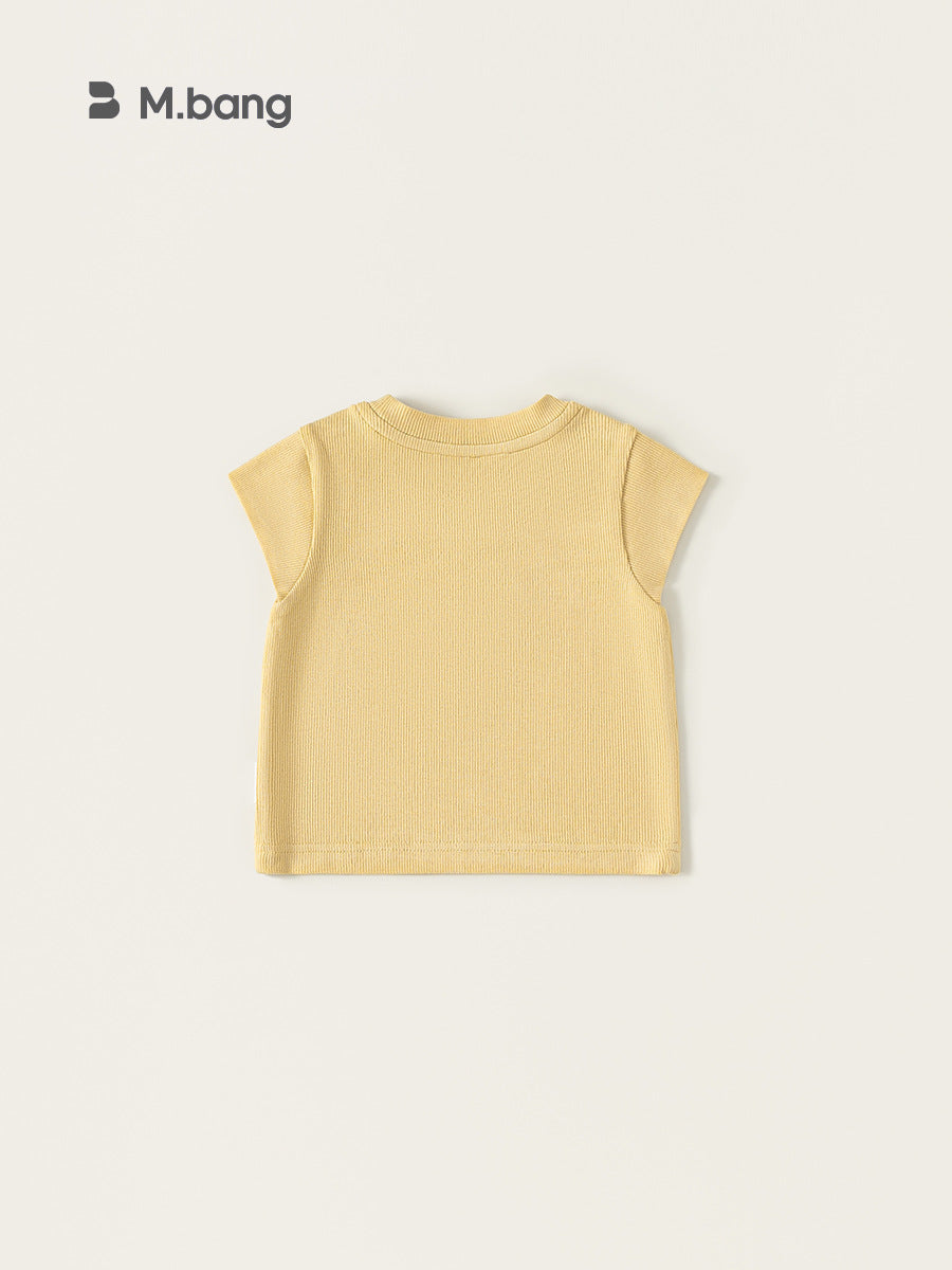 Children's Woven Clothing Tops Summer Puppy Printed Flying Children's T-shirt