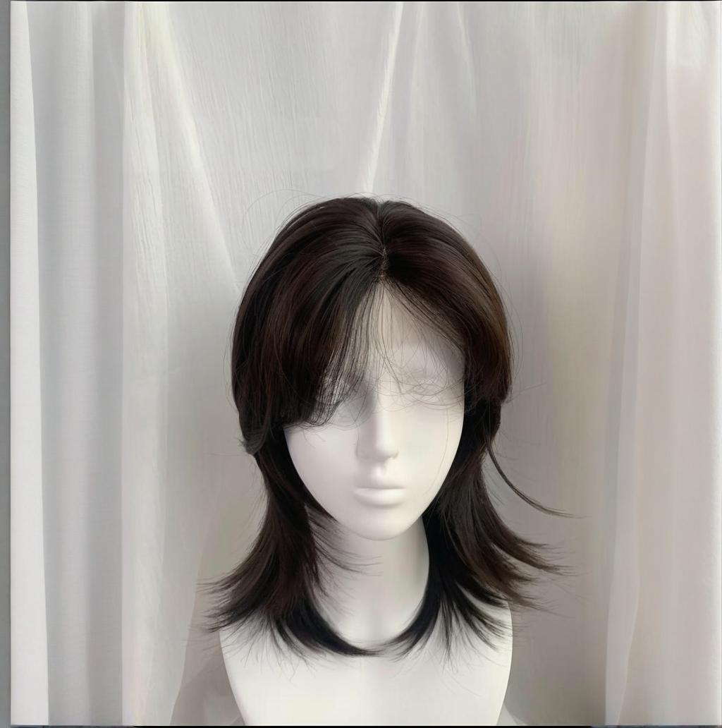 Sier Moon Wolf Tail Anchovy Handsome Long Straight Wig