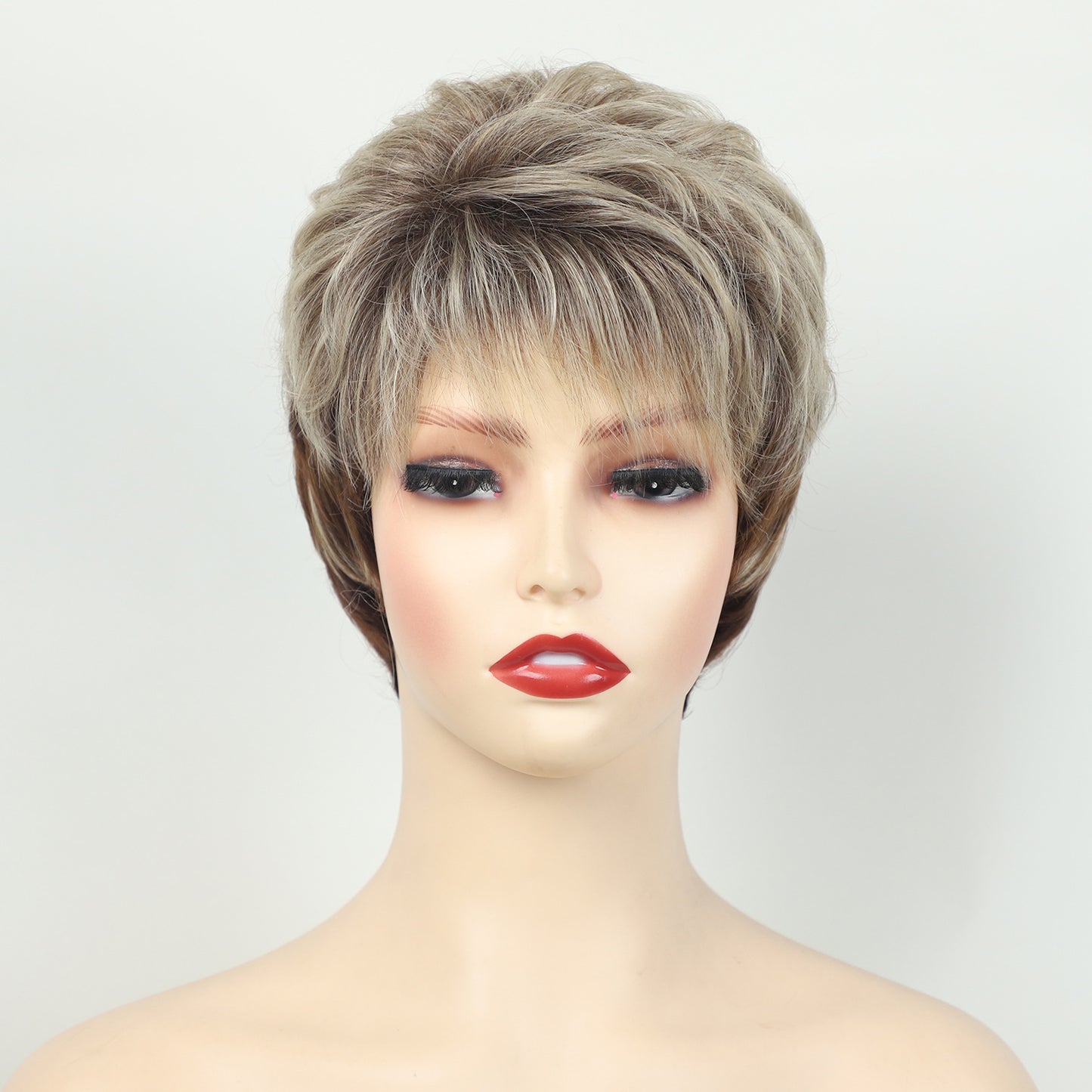 Women's African Synthetic Wigs Gradient Color Wig Short Curly Hair