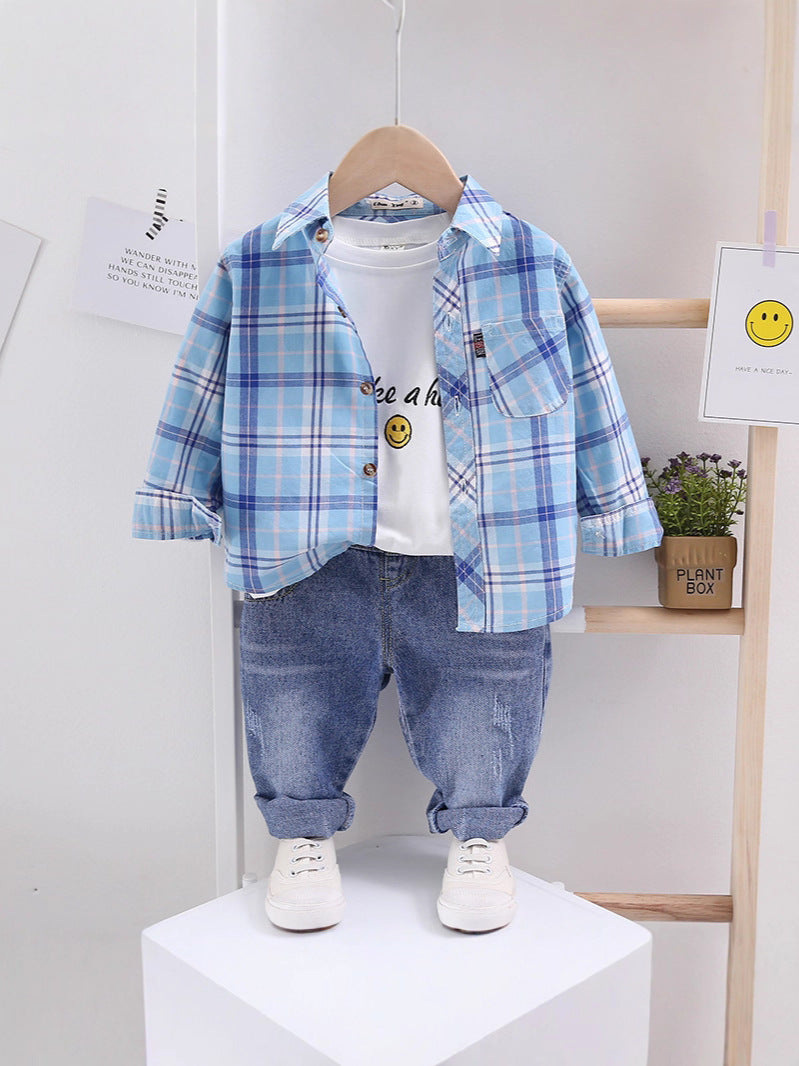 Children's Purified Cotton Long Sleeve Thin Clothing Bottoming Children's Shirt
