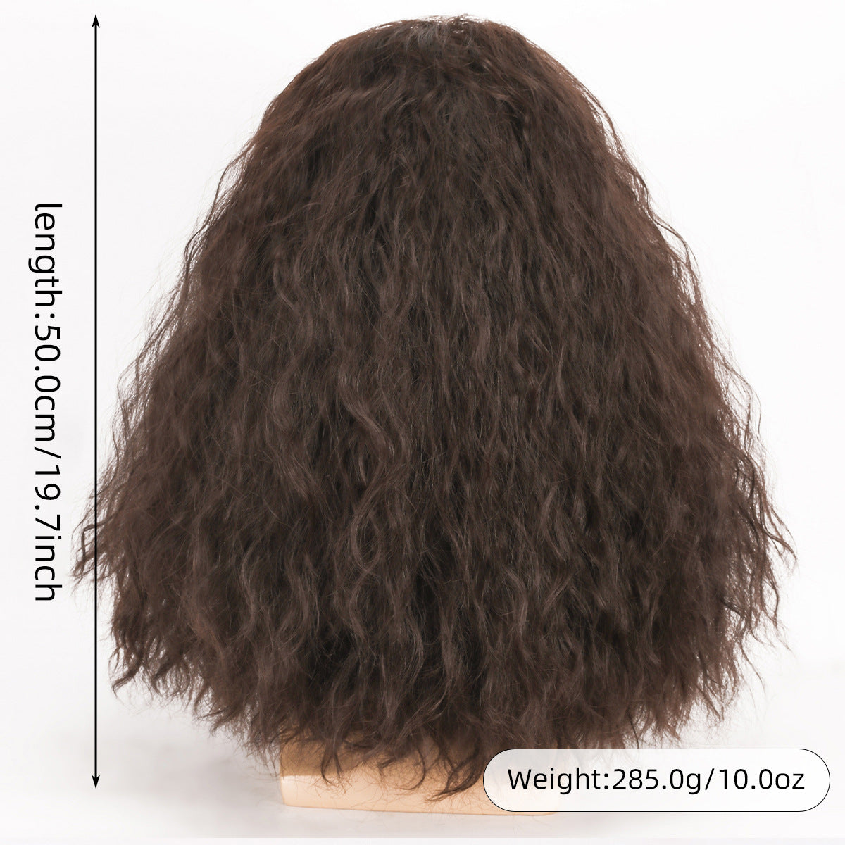 Movie Role Play Brown Long Curly Hair Beard Accessories Men's Wig