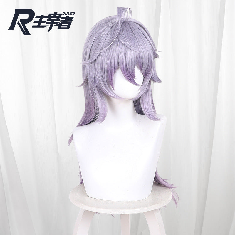 Rock Kingdom World Black Version Purple Gradient Long Cos Wig