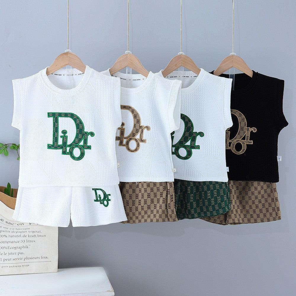 Children's Embroidered Vest Clothes Cool Handsome Summer Children's Suit