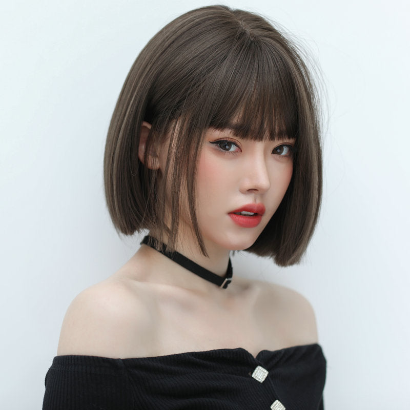 Fashion Comic Bangs Stylish Clavicle Female Natural Wig Short Straight Hair