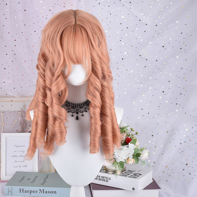 Women's Vintage Roman Curly Double Ponytail Collection Tiger Mouth Chuck Set Cos Wig