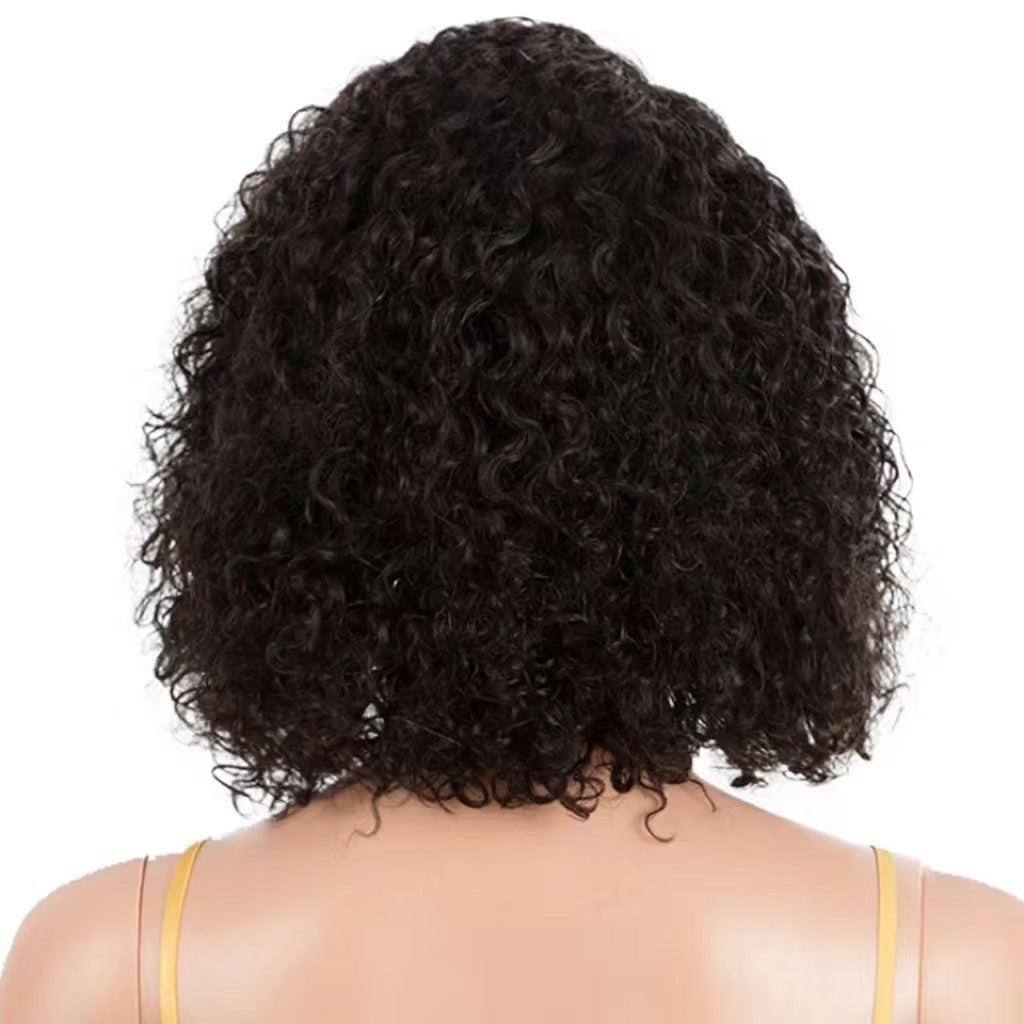 Women's Front Lace Wigs With Small African Wig Short Curly Hair