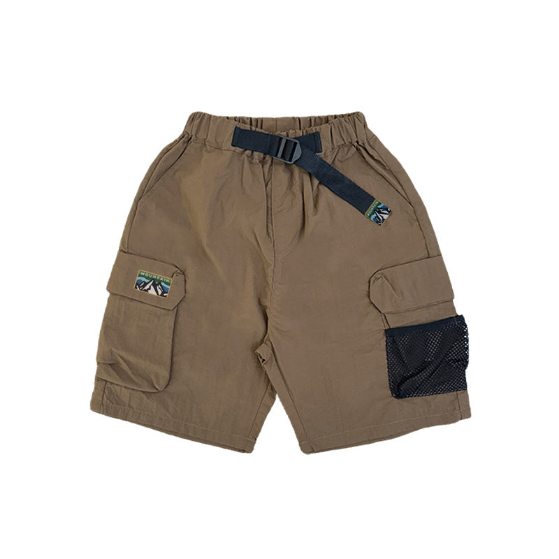 Children's Personality Big Pocket Shorts Medium Moisture Children's Pants