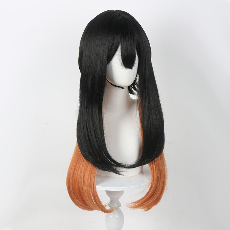 Waste Battle Ghost Amaya Black Gradient Cos Wig