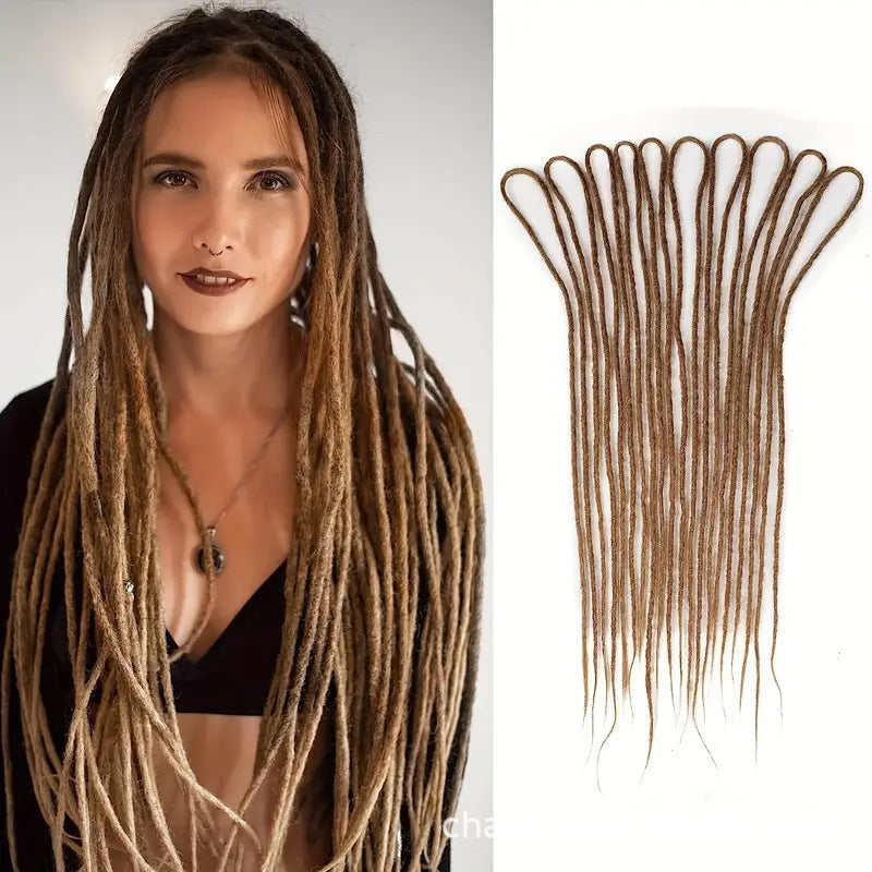 Fiber Crochet Hair Hip Hop Reggae Double Wig Ponytail