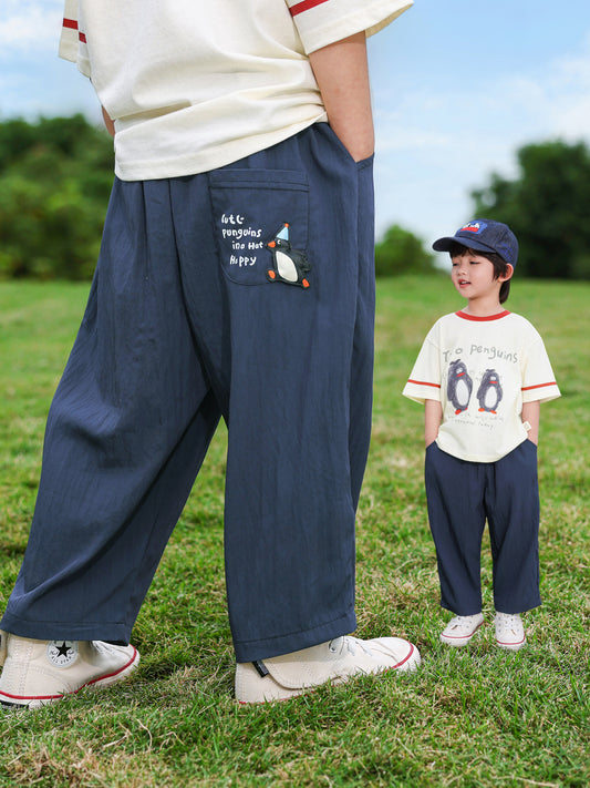 Children's Boy's Ninth Boy Sports Loose Male Children's Pants