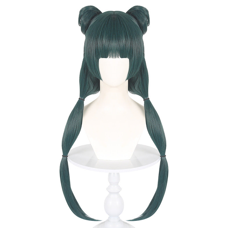 Medicine House Woolen Cat Dark Green Cos Wig
