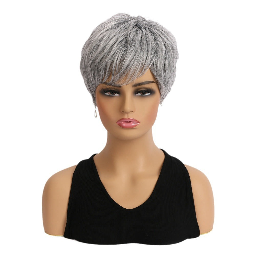 Classy Graceful Innovative Women's Chemical Fiber Wig Short Straight Hair