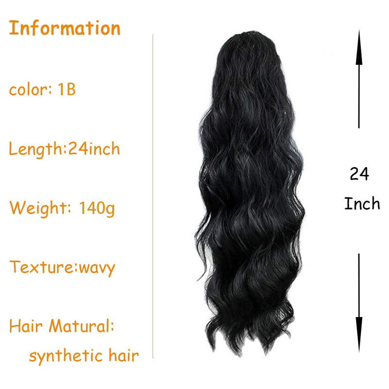 Women's Fiber Drawstring Hair Extension Big Wave Chemical Wig Ponytail