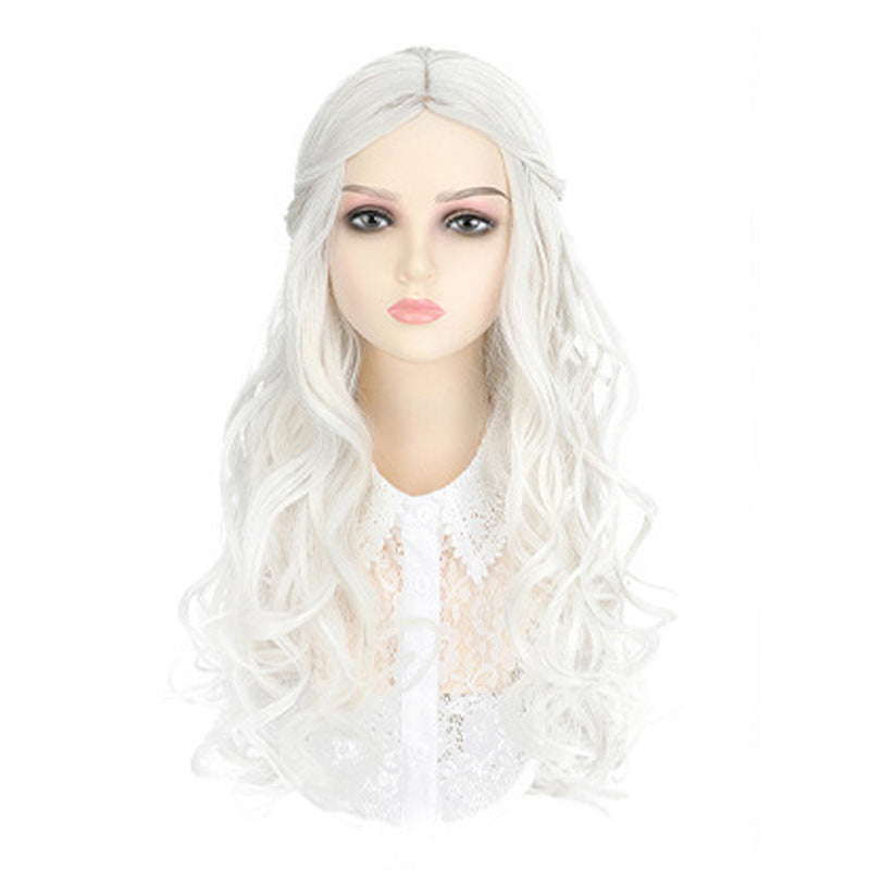 Alice In Wonderland Mid-length Curly Hair Halloween Party Dress-up Cos Wig