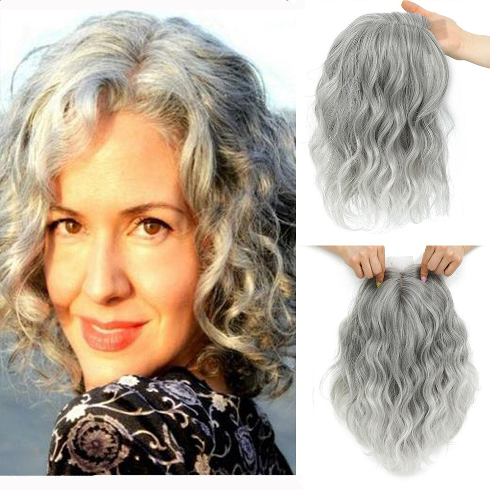 Front Lace Water Ripple Female Bangs Wig Short Curly Hair