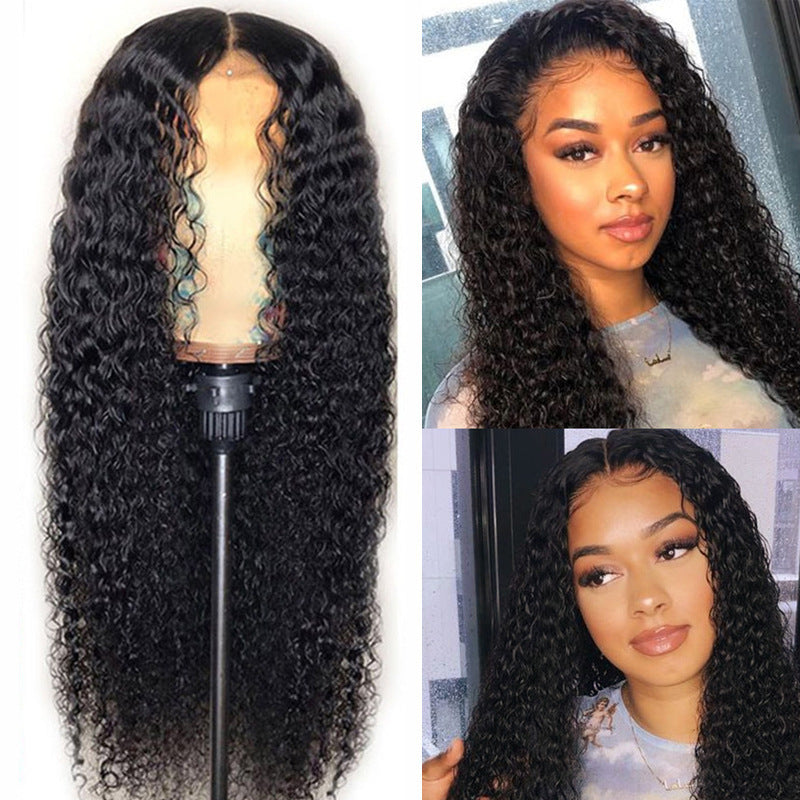 Female African Small Volume Chemical Fiber Curly Head Wig Long Curls