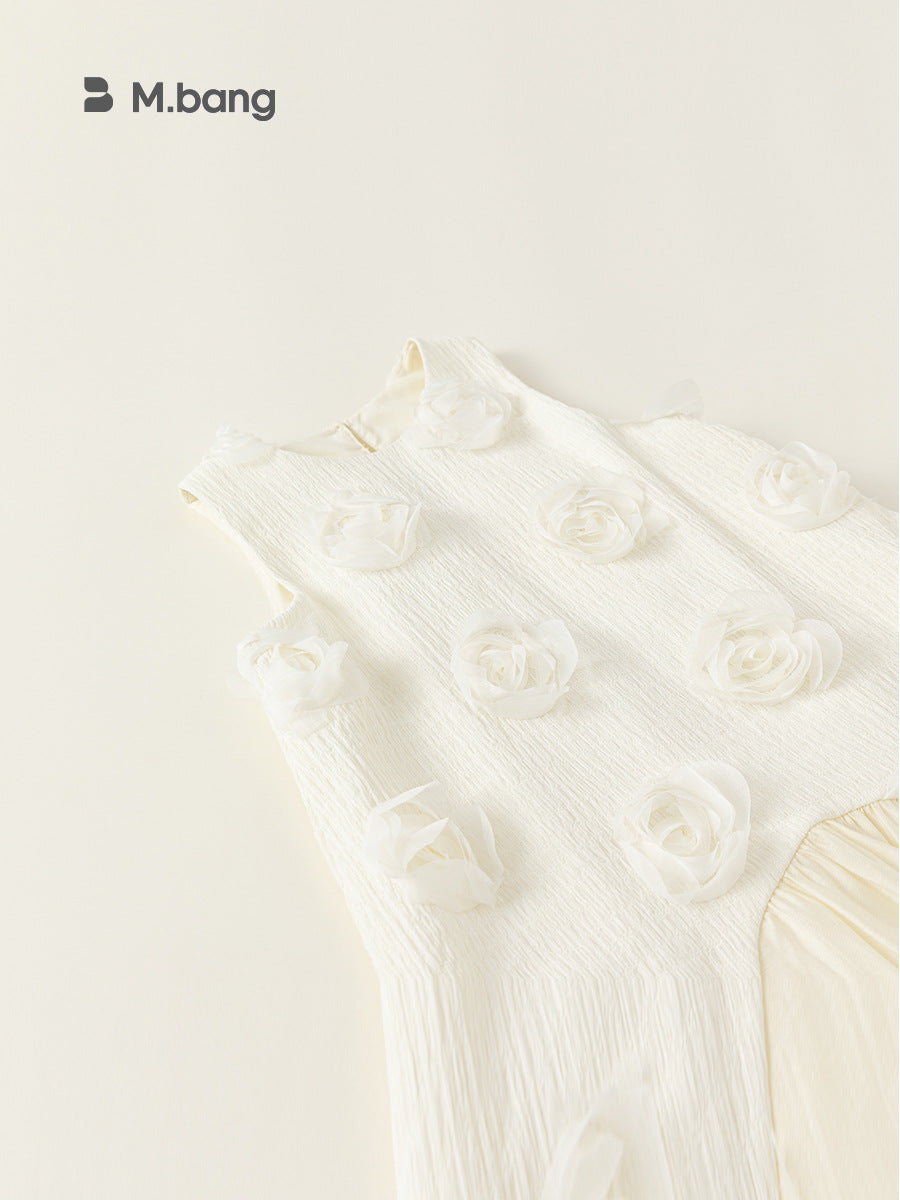Children's Clothing Summer Graceful Shift Three-dimensional Flower Birthday Sleeveless Children's Dress