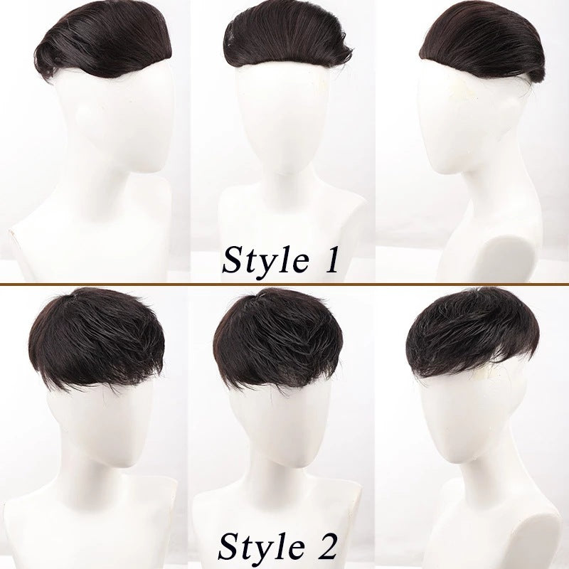 Men's Head Invisible Hair Supplementing Piece Human Other Wig
