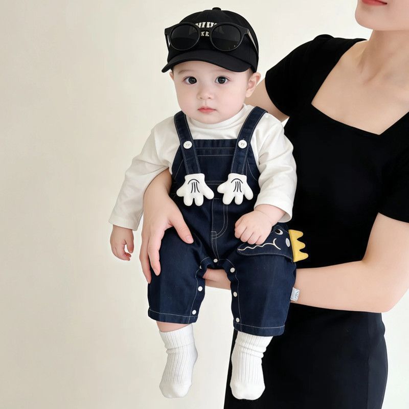 One-piece Romper Super Cute Denim Two-piece Children's Suit