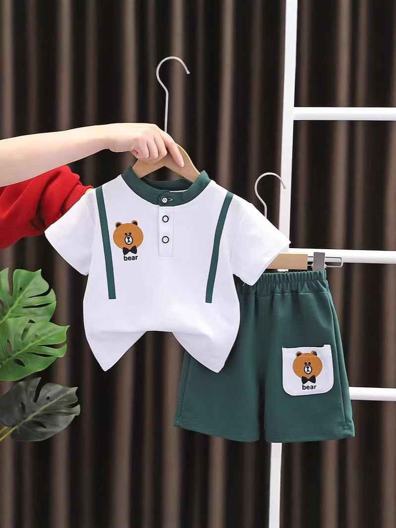 Children's Summer Casual Clothing Short-sleeved Sports Two-piece Children's Suit