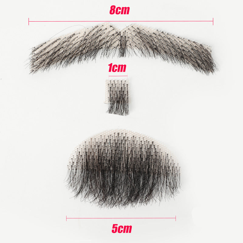 Men's Film Television Makeup Beard Props Real Human Hair Simulation Tin Other Wig