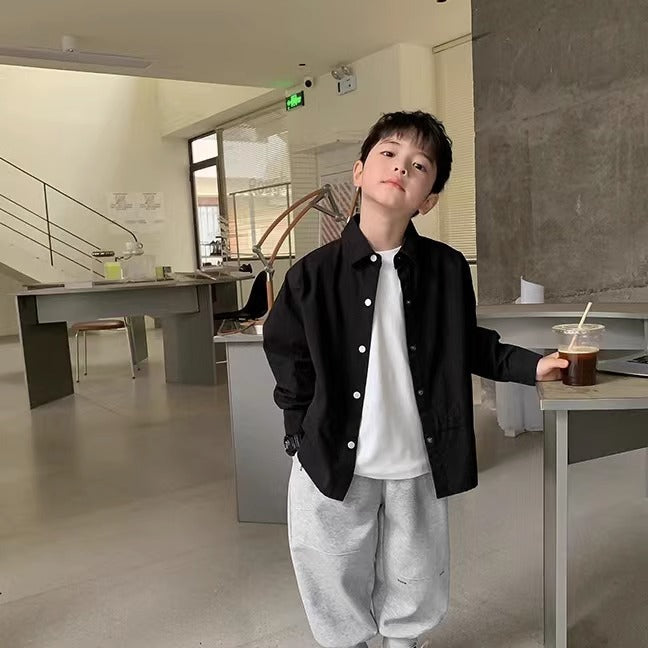 Children's Long Sleeve Clothing Style Design Loose Children's Shirt