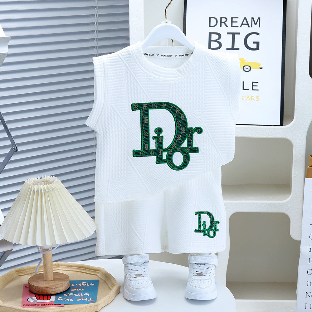 Children's Embroidered Vest Clothes Cool Handsome Summer Children's Suit