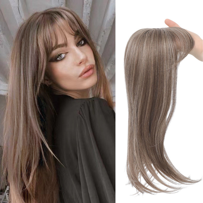 Appearance Natural Fluffy Barrettes Hair Extension With Bangs Ladies Wig