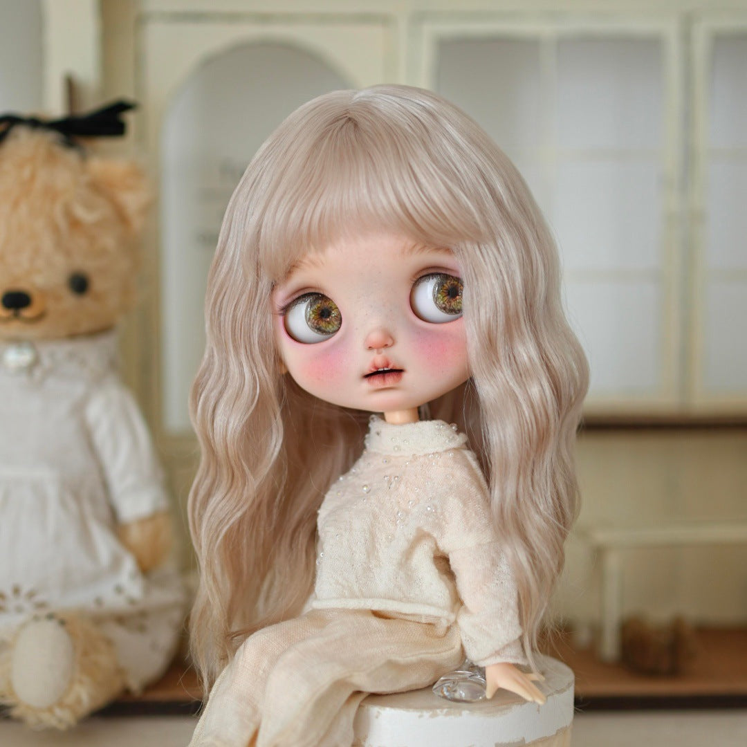 Pei Points Doll Finished Straight Hair Curls Small Cos Wig