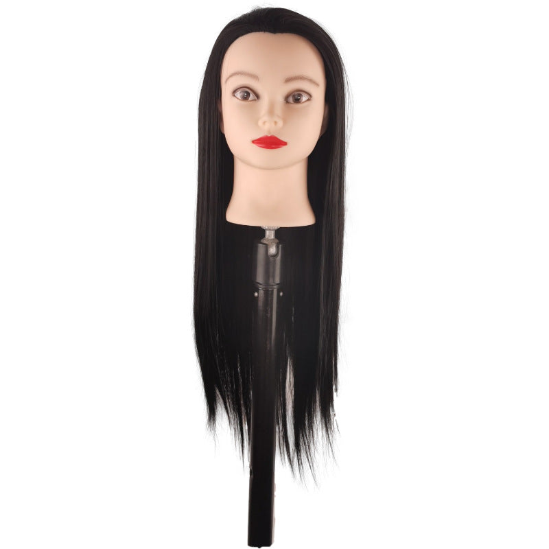 Head Braided Hair Practice Mannequin Hairdressing Cutting Wig Ponytail