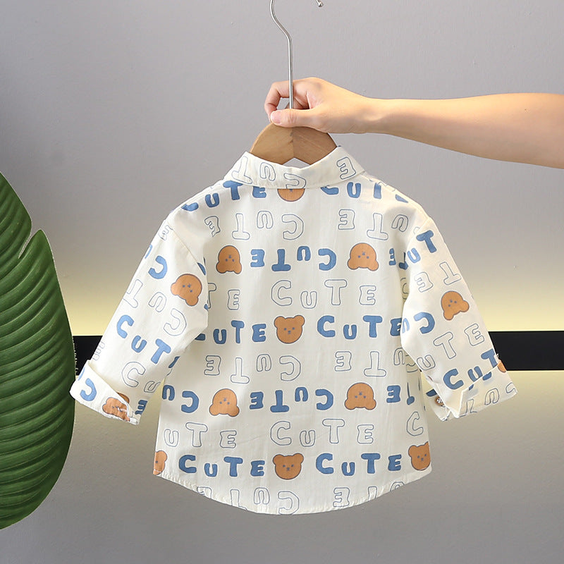 Children's Class Cotton Breathable Casual Long Sleeve Children's Shirt