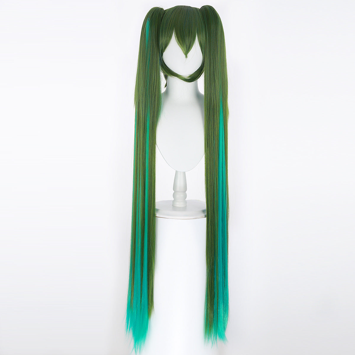 Blue Gradient White Snow Pairs Ponytail Cos Wig