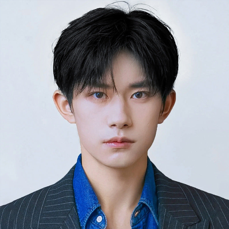 Men's Korean Style Handsome Short Hair Bangs Trendy Men's Wig