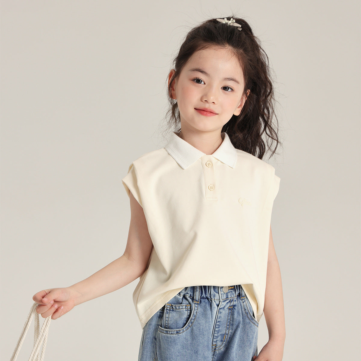 Children's Casual Trend Short-sleeved Playful Lovely Raincoat Three-dimensional Puff Children's T-shirt