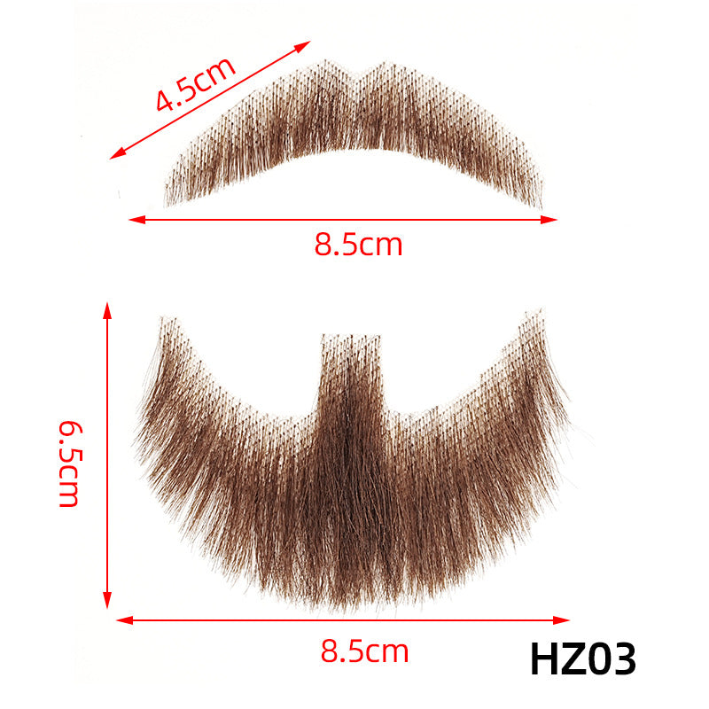 Fake Beard Invisible Seamless Human Hair Eyebrows Film Television Props Other Wig