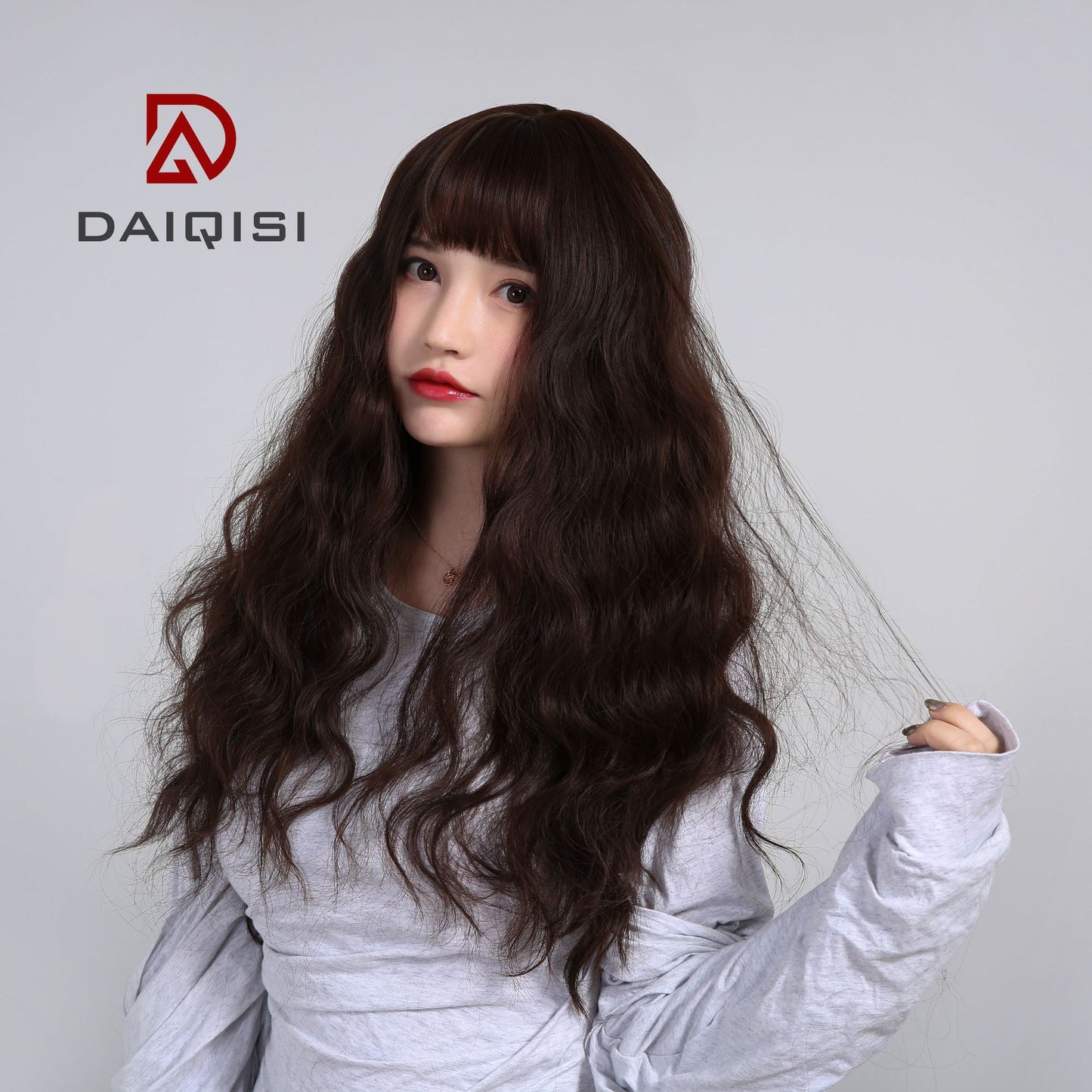 Style Curly Hair Small Full Top Cover Wig Long Curls