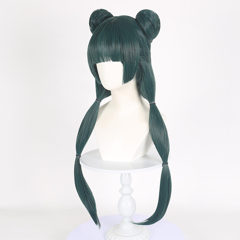 Medicine House Woolen Cat Dark Green Cos Wig