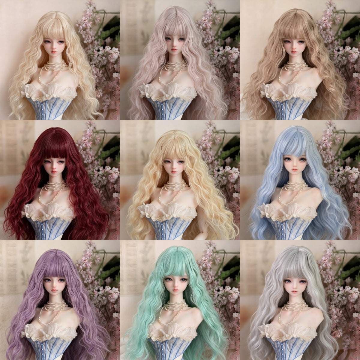 Doll Points Change Clothes Hair Optional Soft Silk Cos Wig