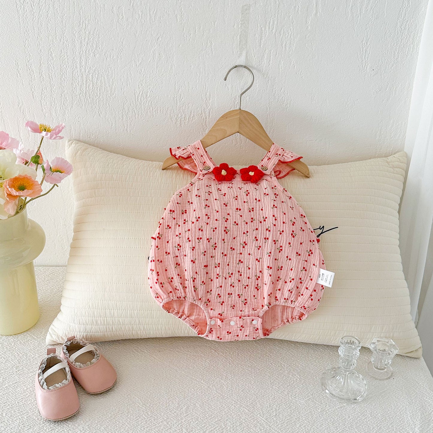 Clothes For Babies Summer Thin Little Red Jumpsuit, Climbing Suit