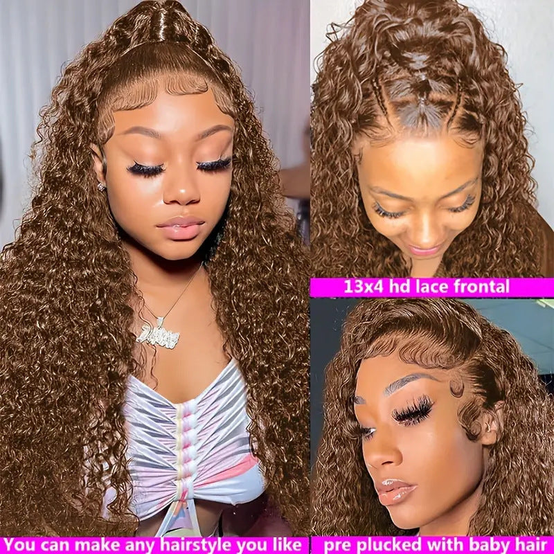 Fashion Front Lace African Small Volume Wound Tube Wig Long Curls