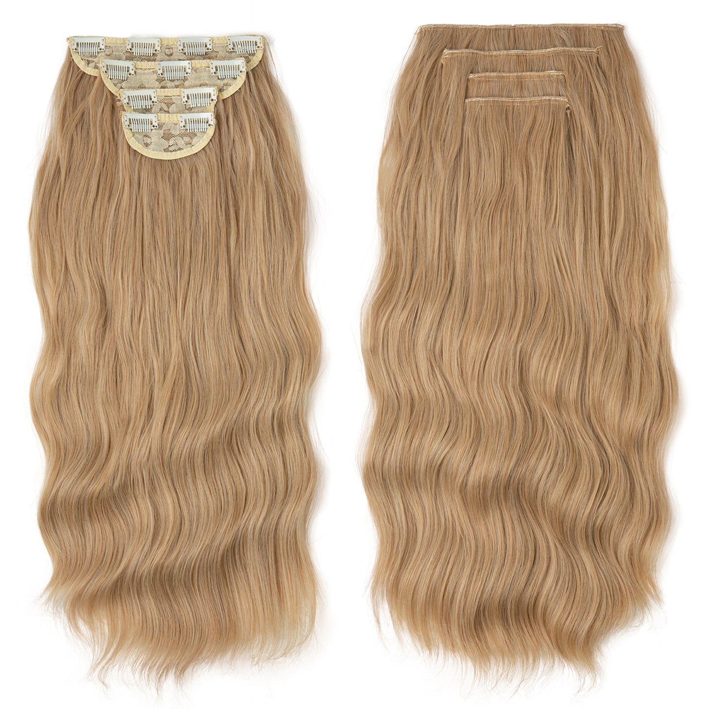 Women's Set Curly Hair Water Ripple One Piece Hairpiece Wig Long Curls