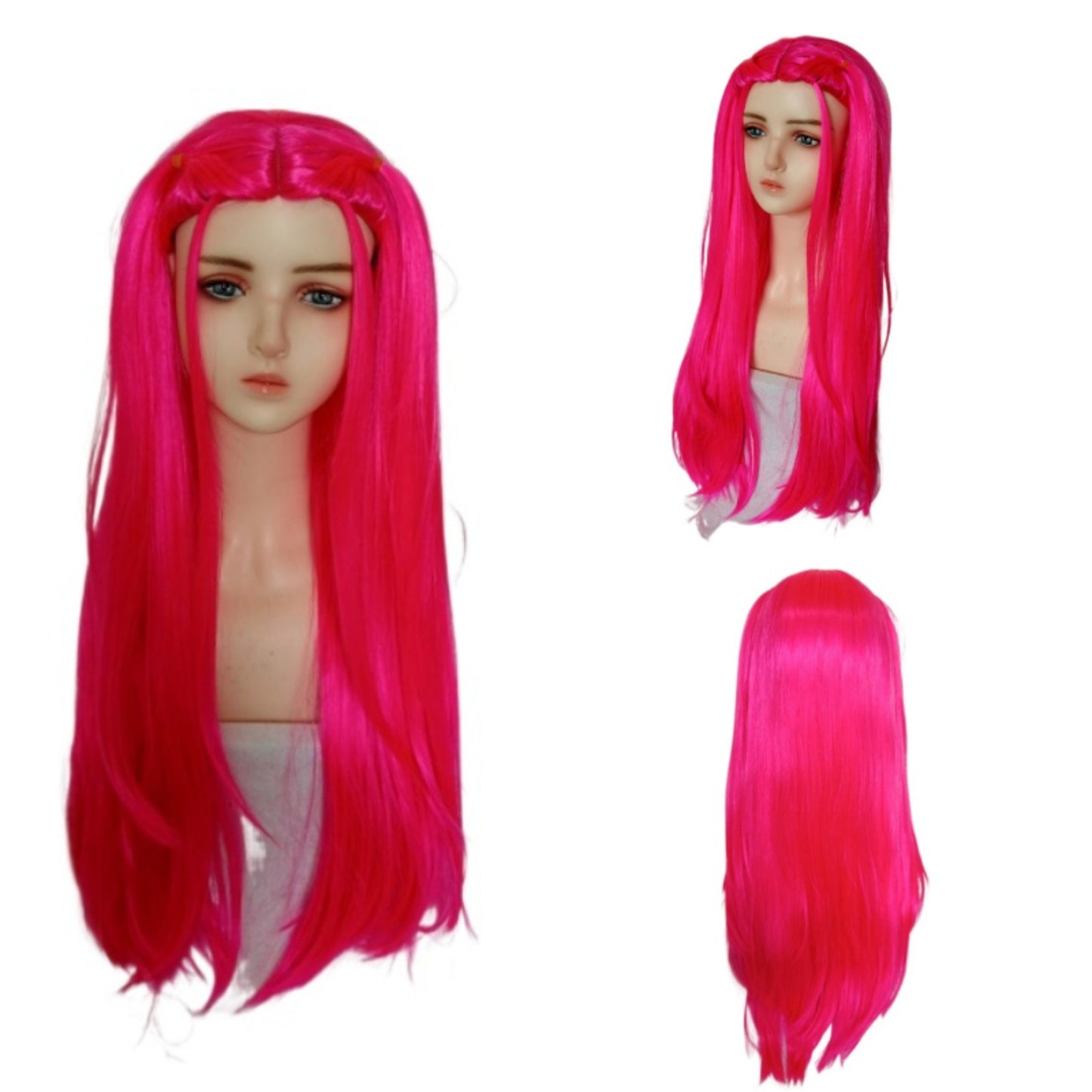 Witch Hunting Group Mira Rose Red Long Straight Cos Wig