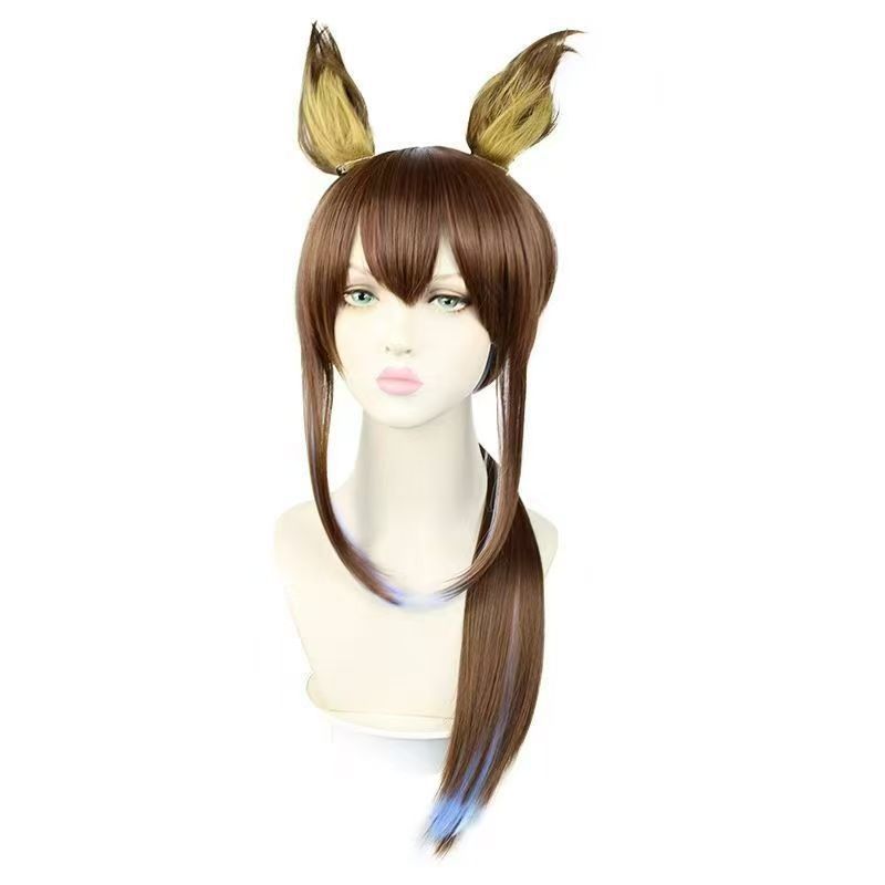 Yuman Tomorrow Ark Five-star Officer Brown Cos Wig